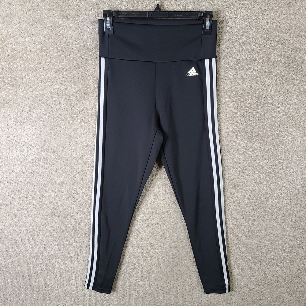 Adidas Pants Womens Small Black White AEROREADY Athletic Leggings‎ Stretch